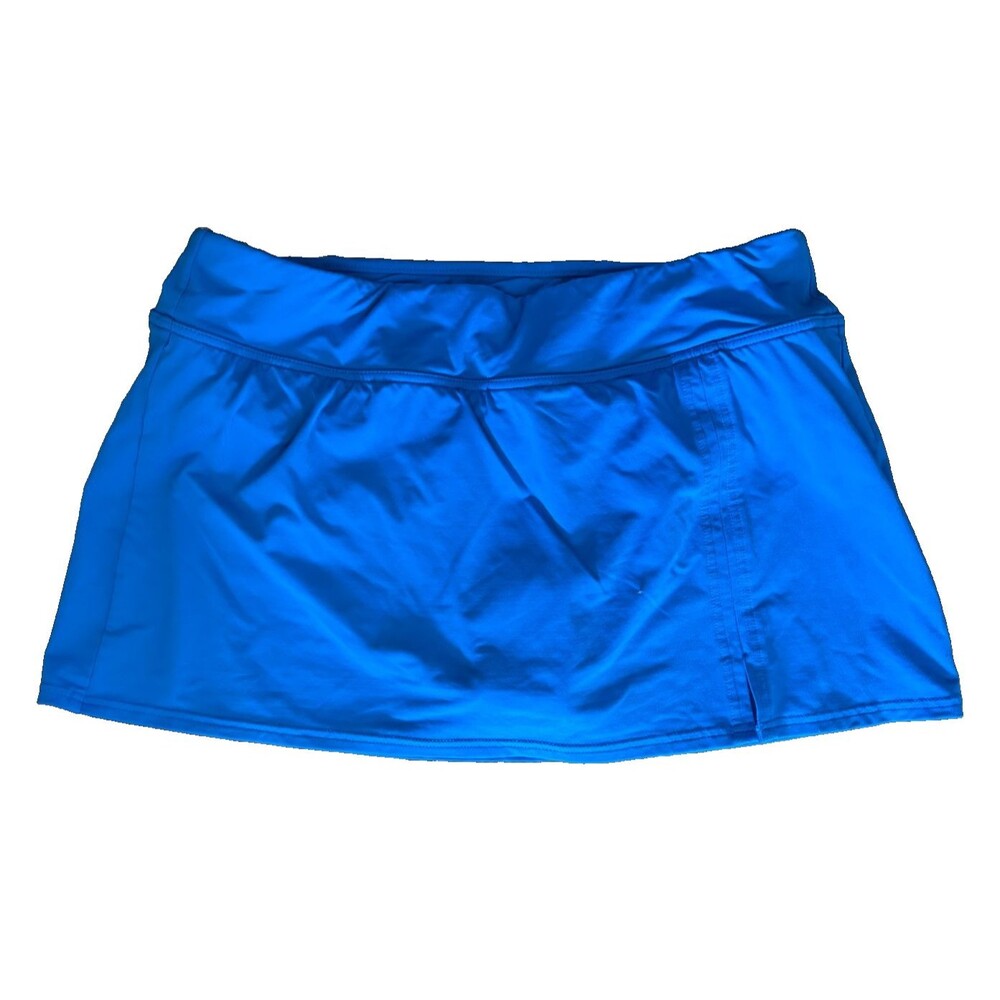 Lands End Womens Swim Skirt w/ Attached Panty Royal Blue Size 12